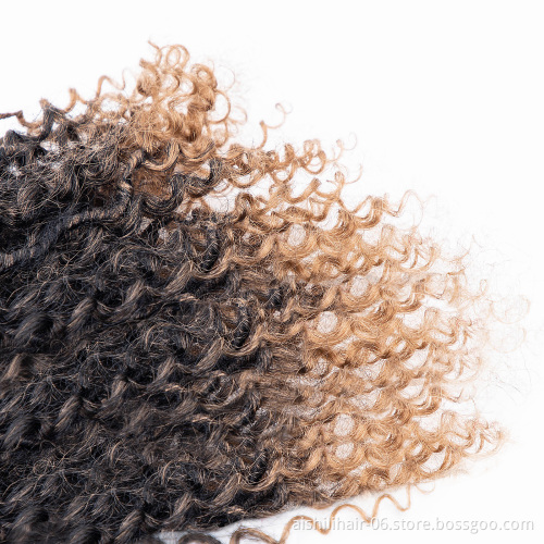 river locs corchet extension hair faux locs synhtetic hair curly ends ombre color twist braids
